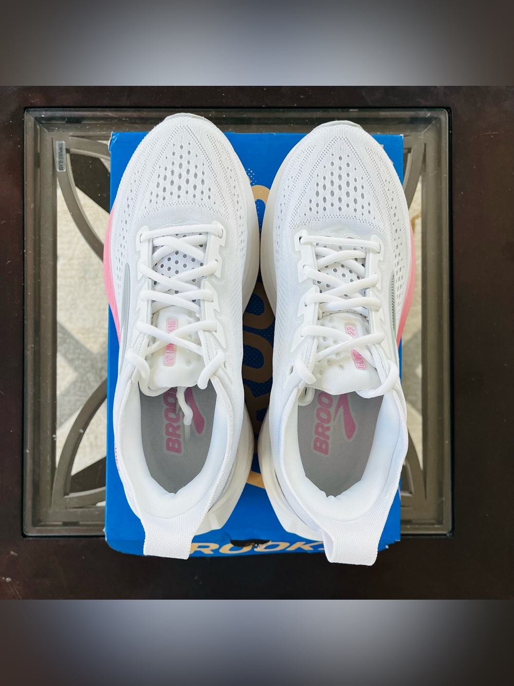 Sz 7.5 Brooks Glycerin 23 Women’s White/Harbor Mist/Metallic 120465-1B-133 new - Picture 4 of 7